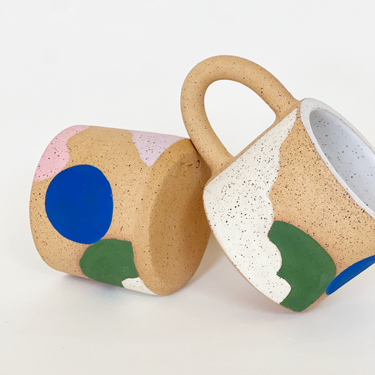 Small Rock Landscape Speckled Handmade and Handpainted Ceramics Mug