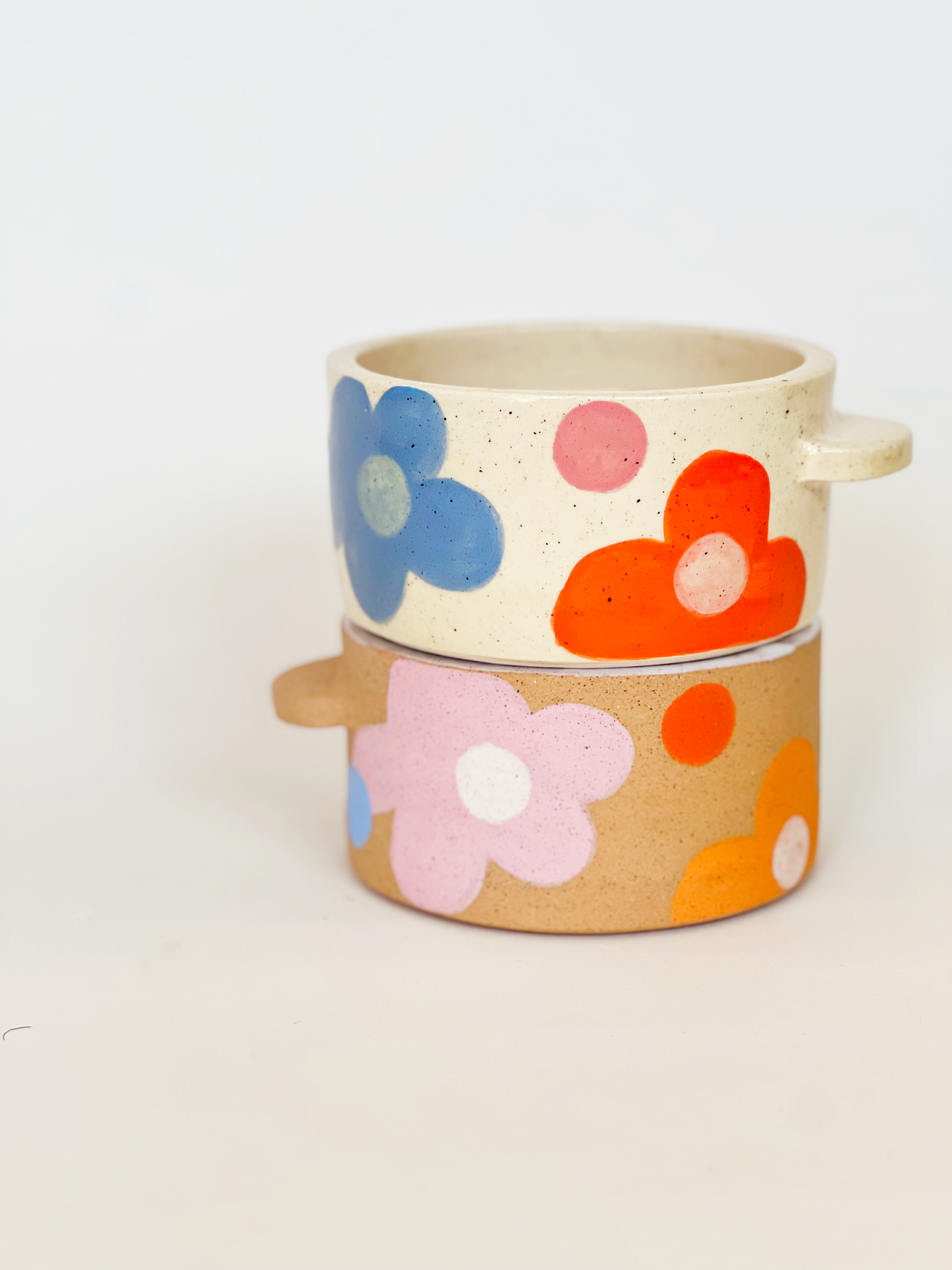 Dots over Flowers Matcha Bowl and Whisk Holder