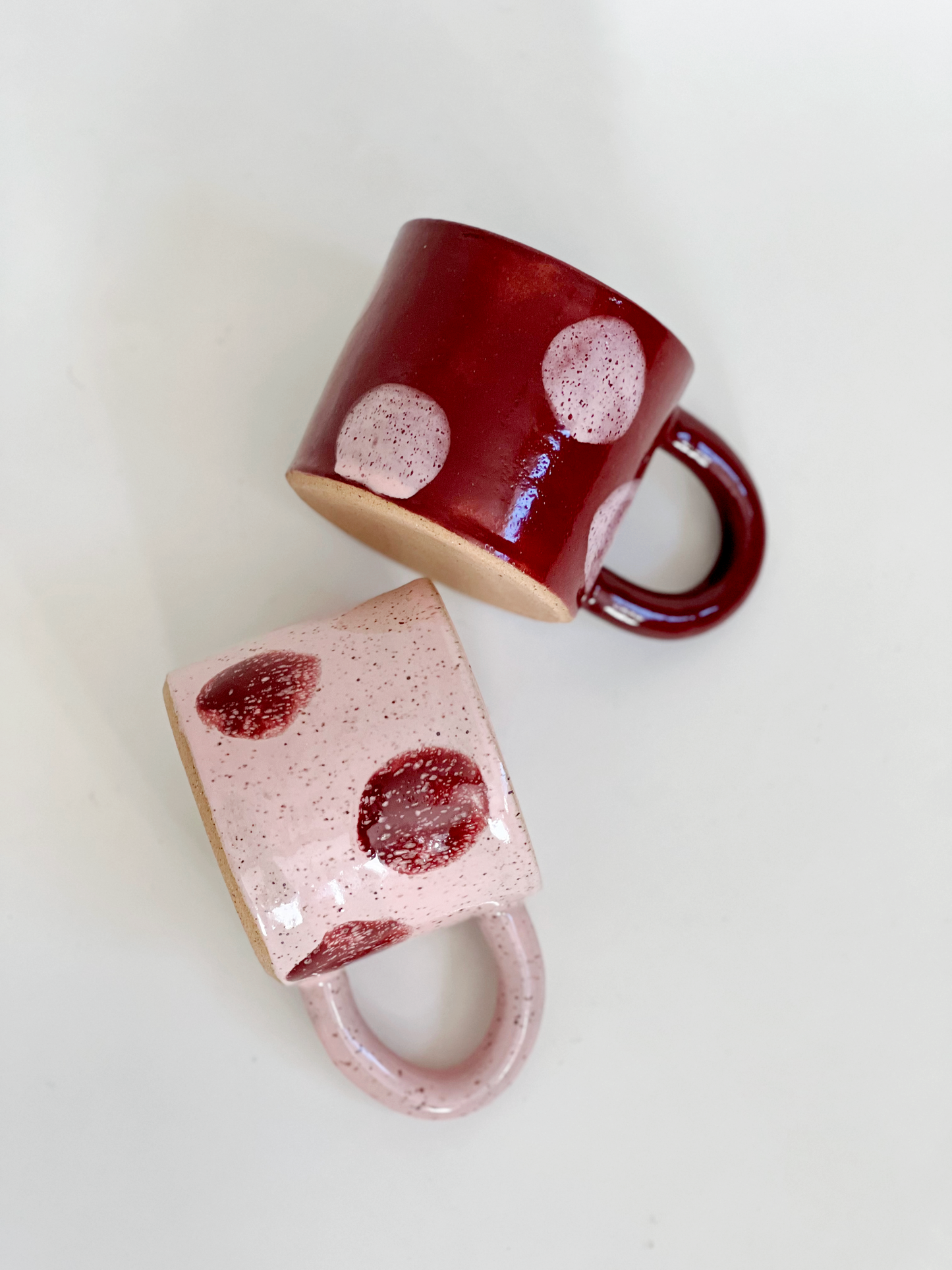 Small Dots Over Color Handmade Ceramics Mug