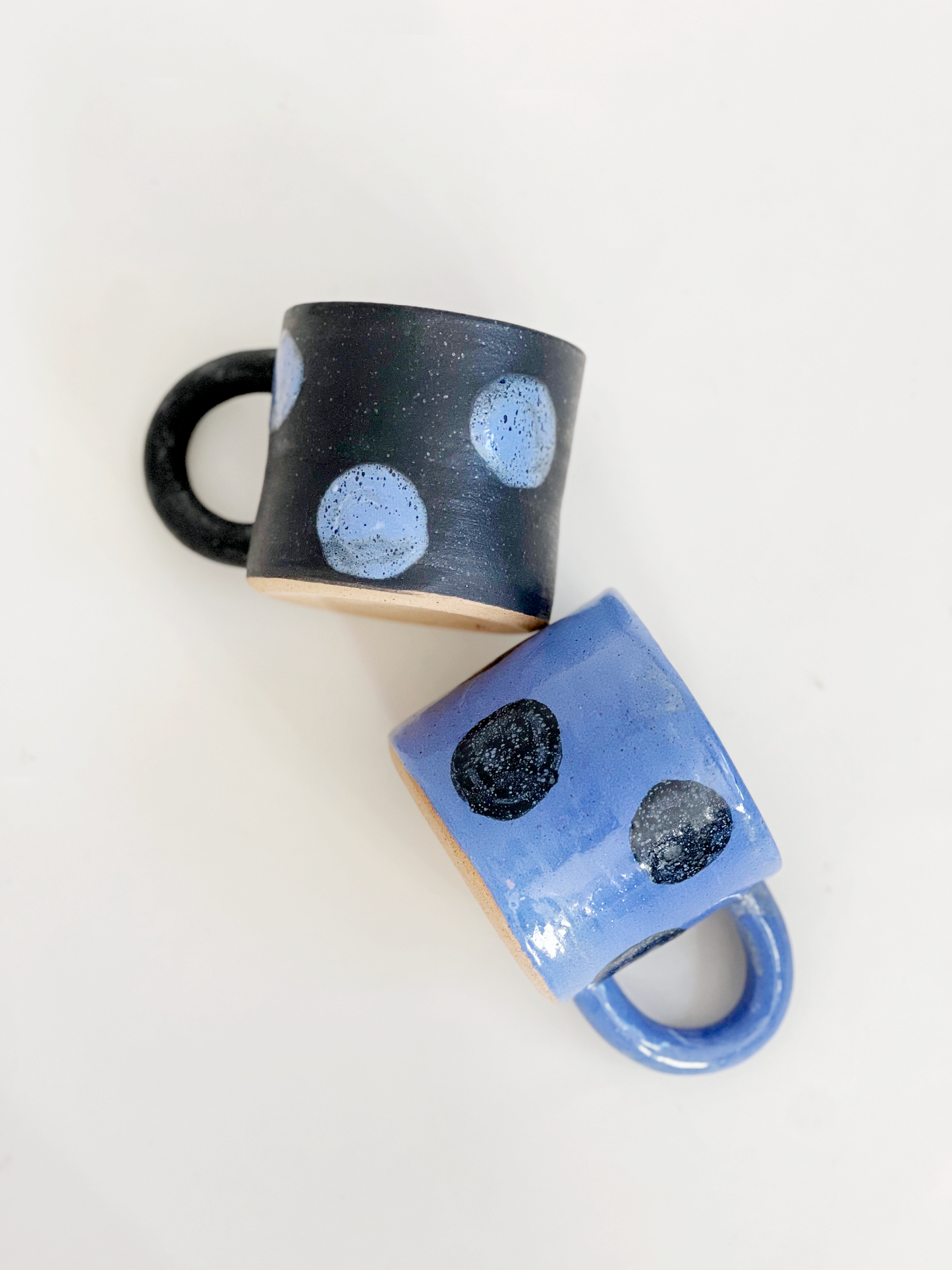 Small Dots Over Color Handmade Ceramics Mug