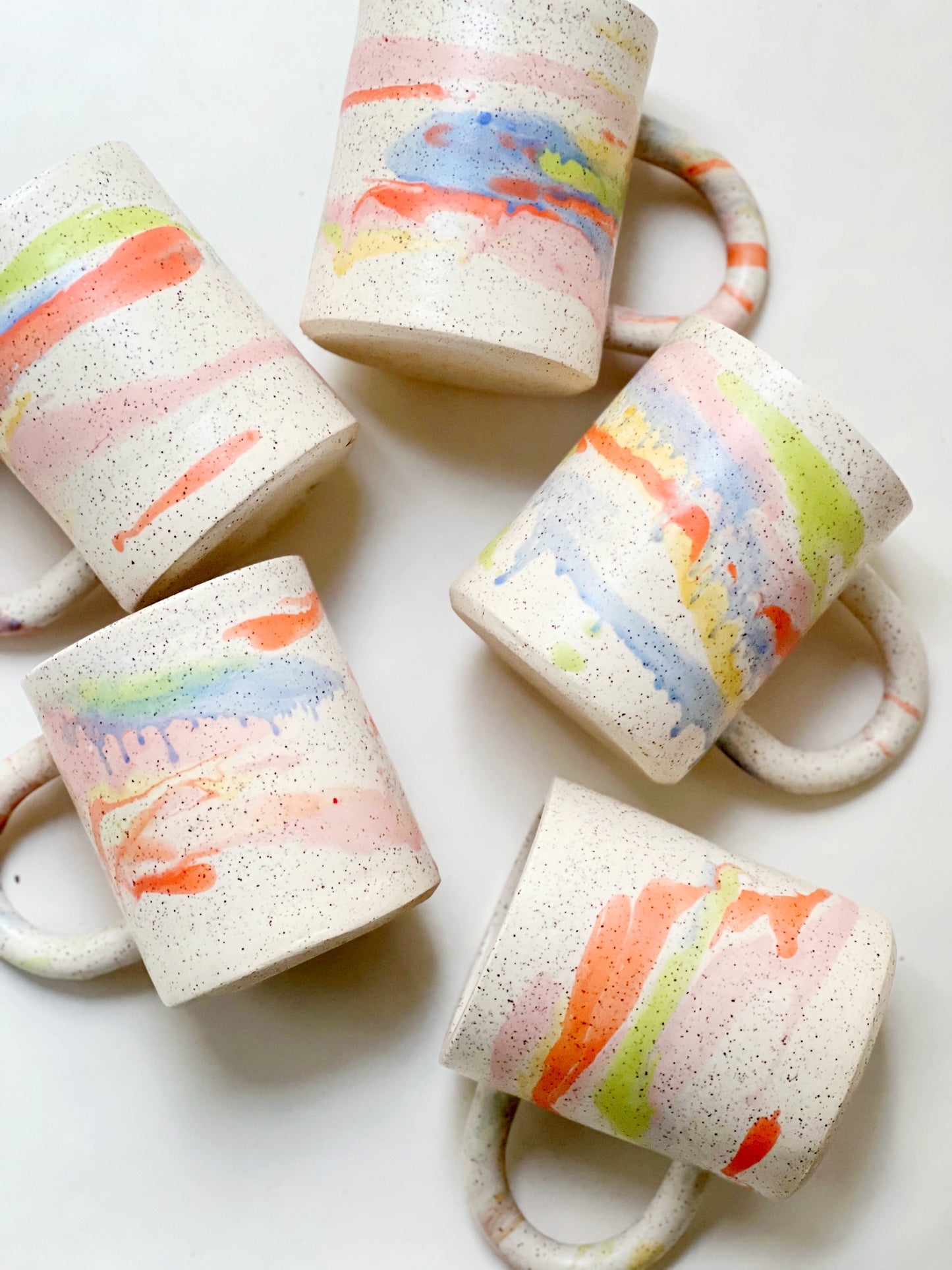 Large Matte Soft Clouds Handmade Ceramics Mug