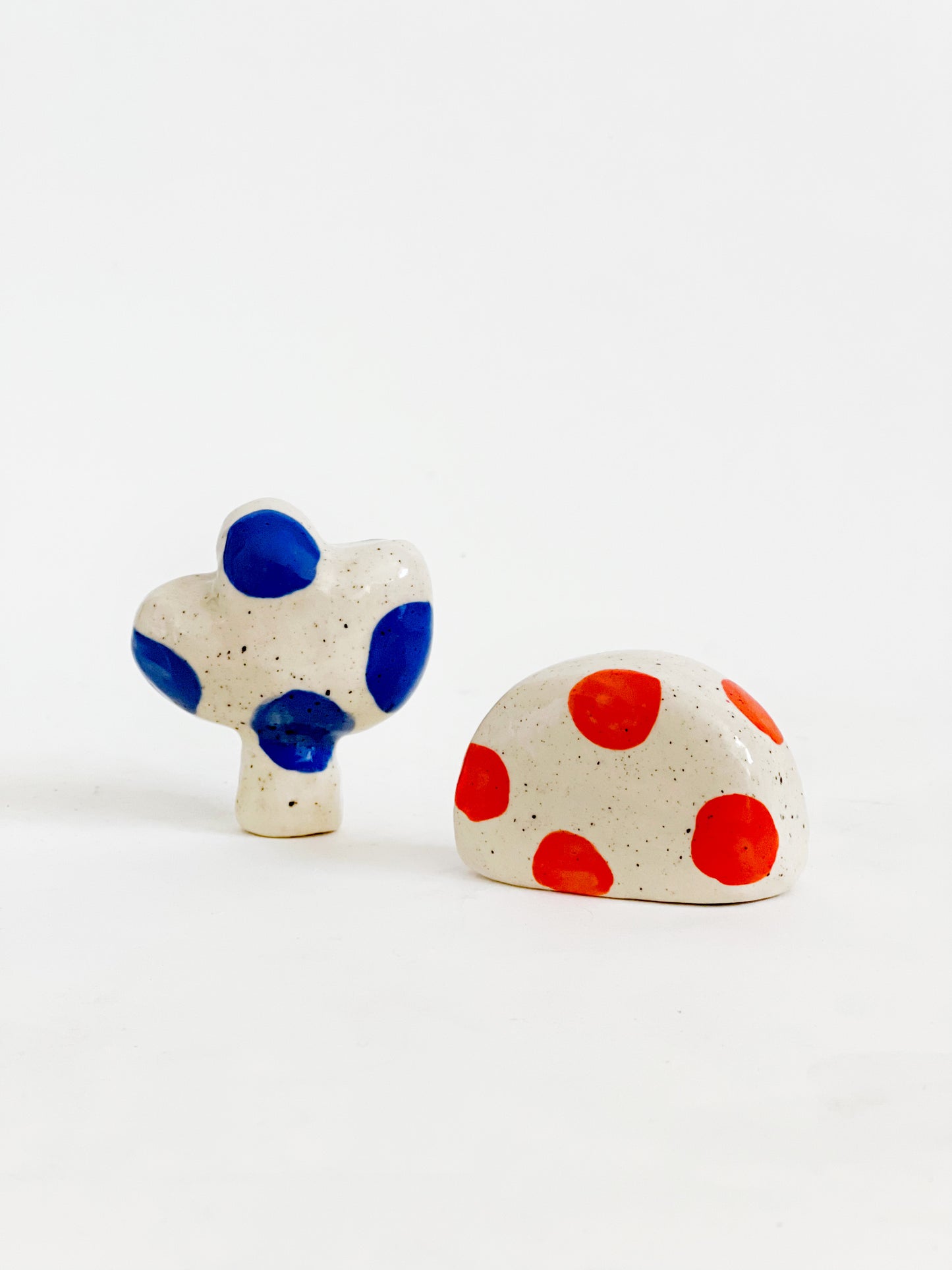 "Something Little" Project 01- Little Four eyes and nature Handmade and Hand-painted Ceramics Sculpture