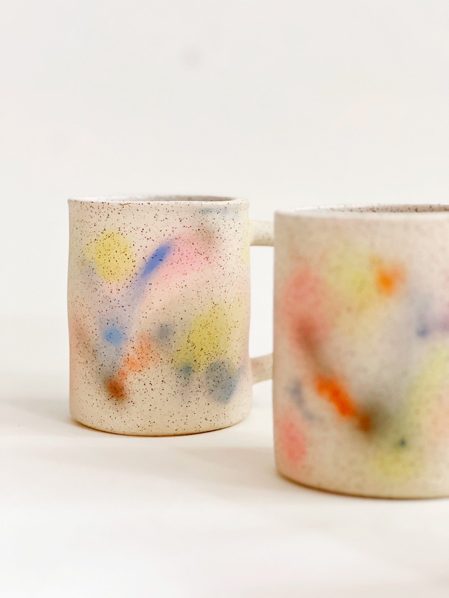 Large Soft Plant Handmade Ceramics Mug
