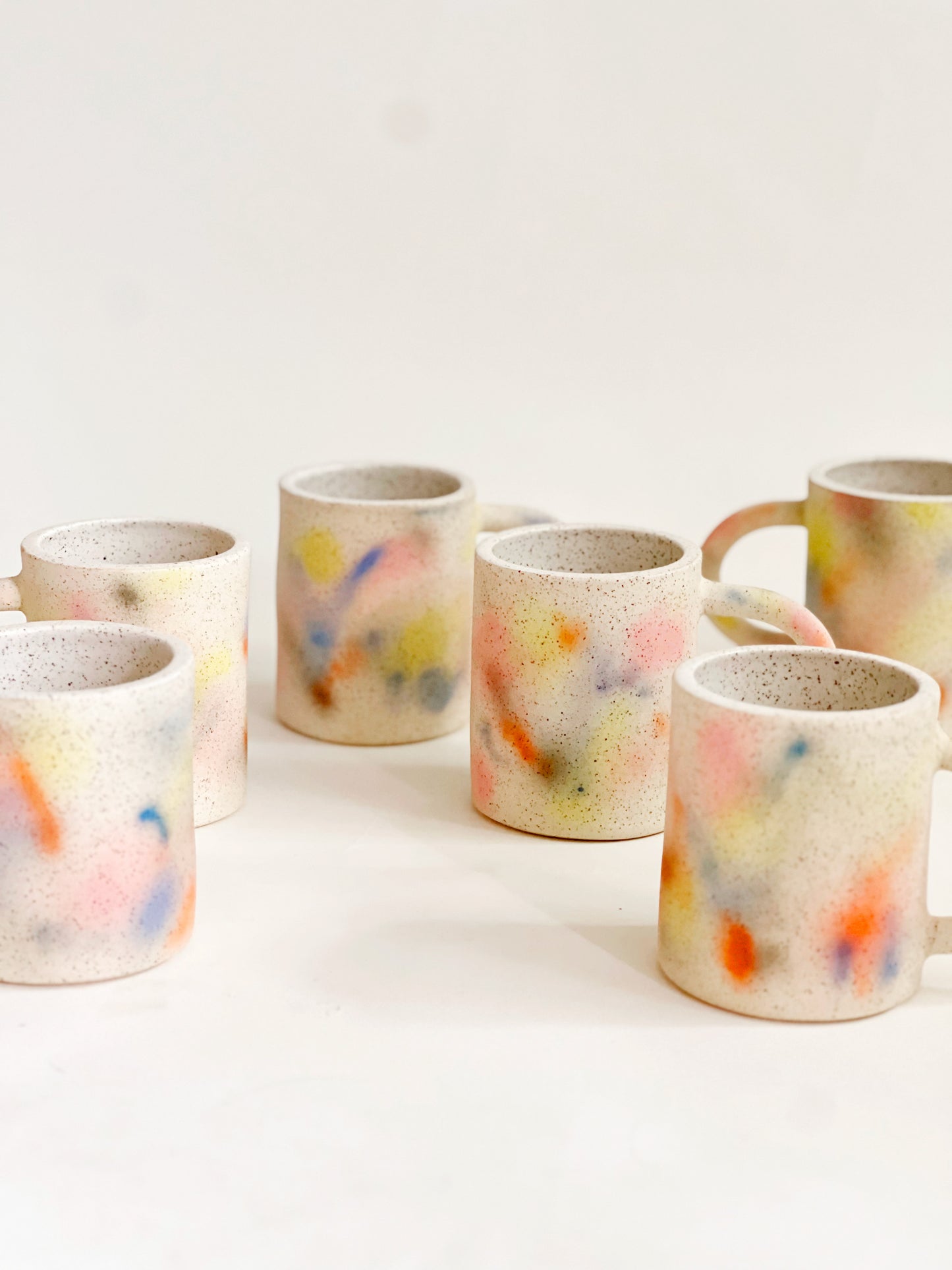 Large Soft Plant Handmade Ceramics Mug
