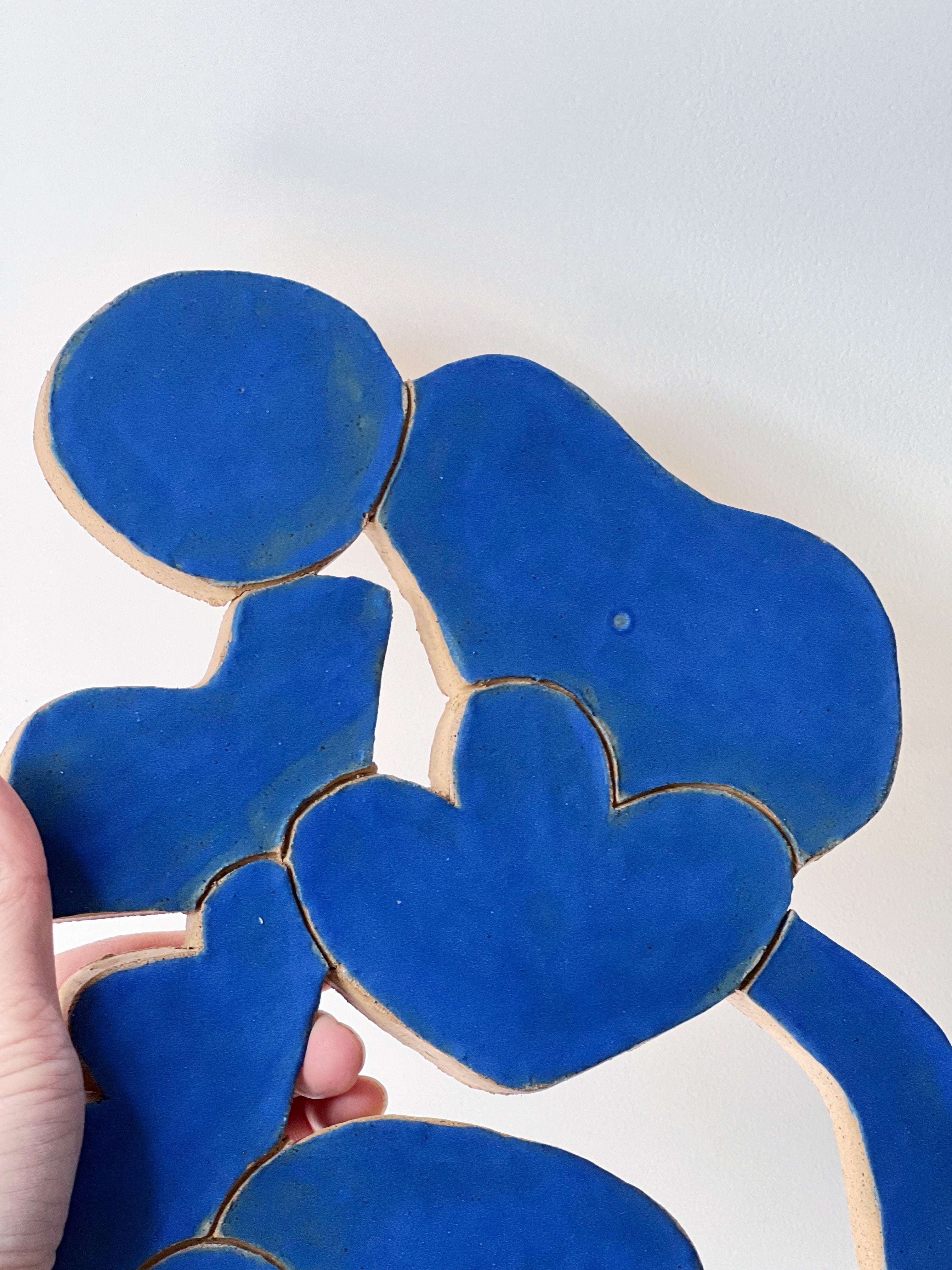 Clay Object 98- Midnight Blue (Wall Sculpture）