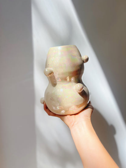 Bubble In pearlescent Handmade Ceramic Vase