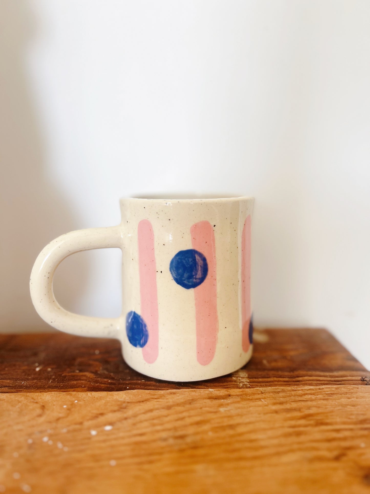 Large Dots and Lines Handmade Ceramic Mug