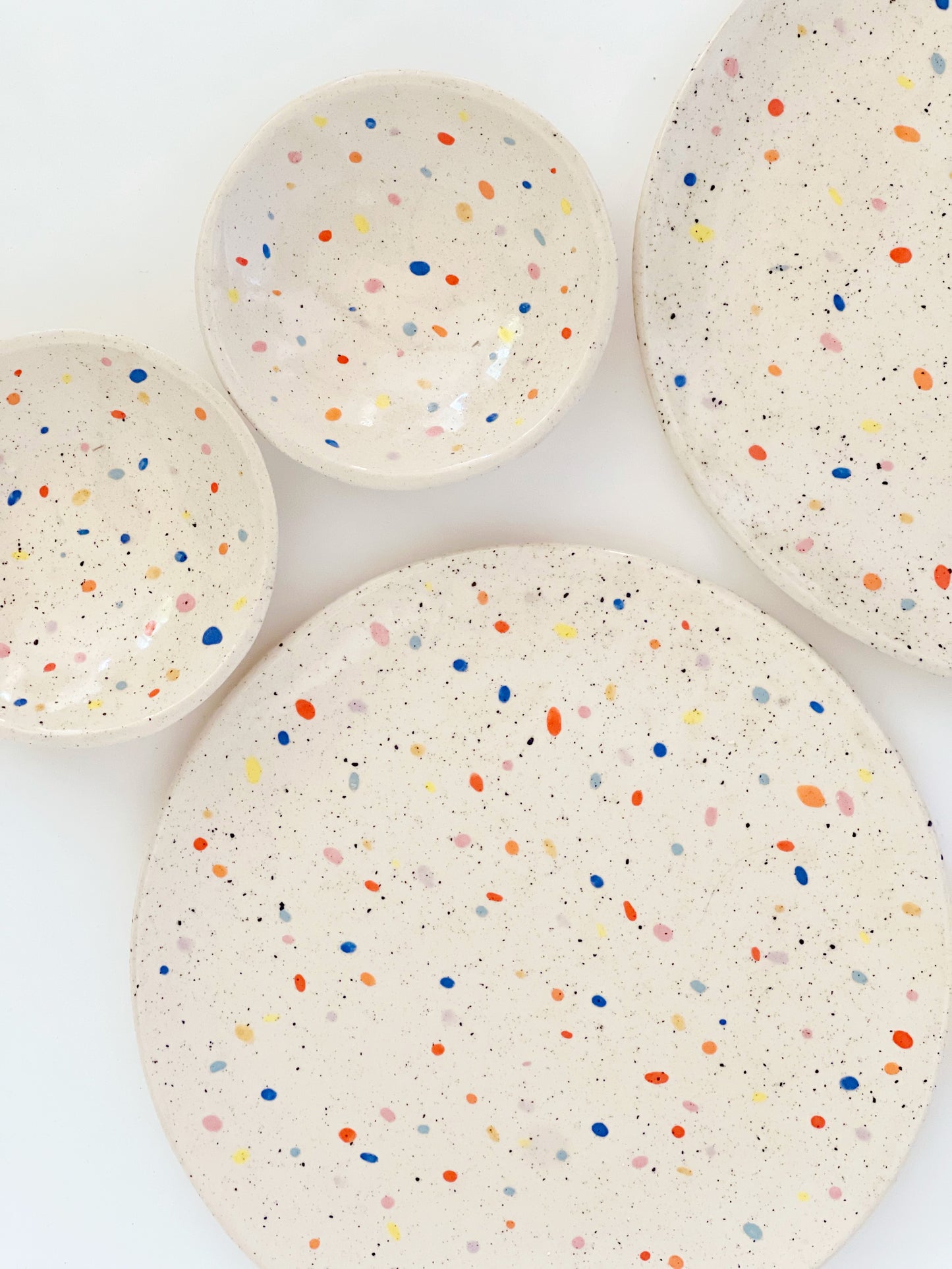 Double Sprinkles Handmade Ceramic Snack Dish