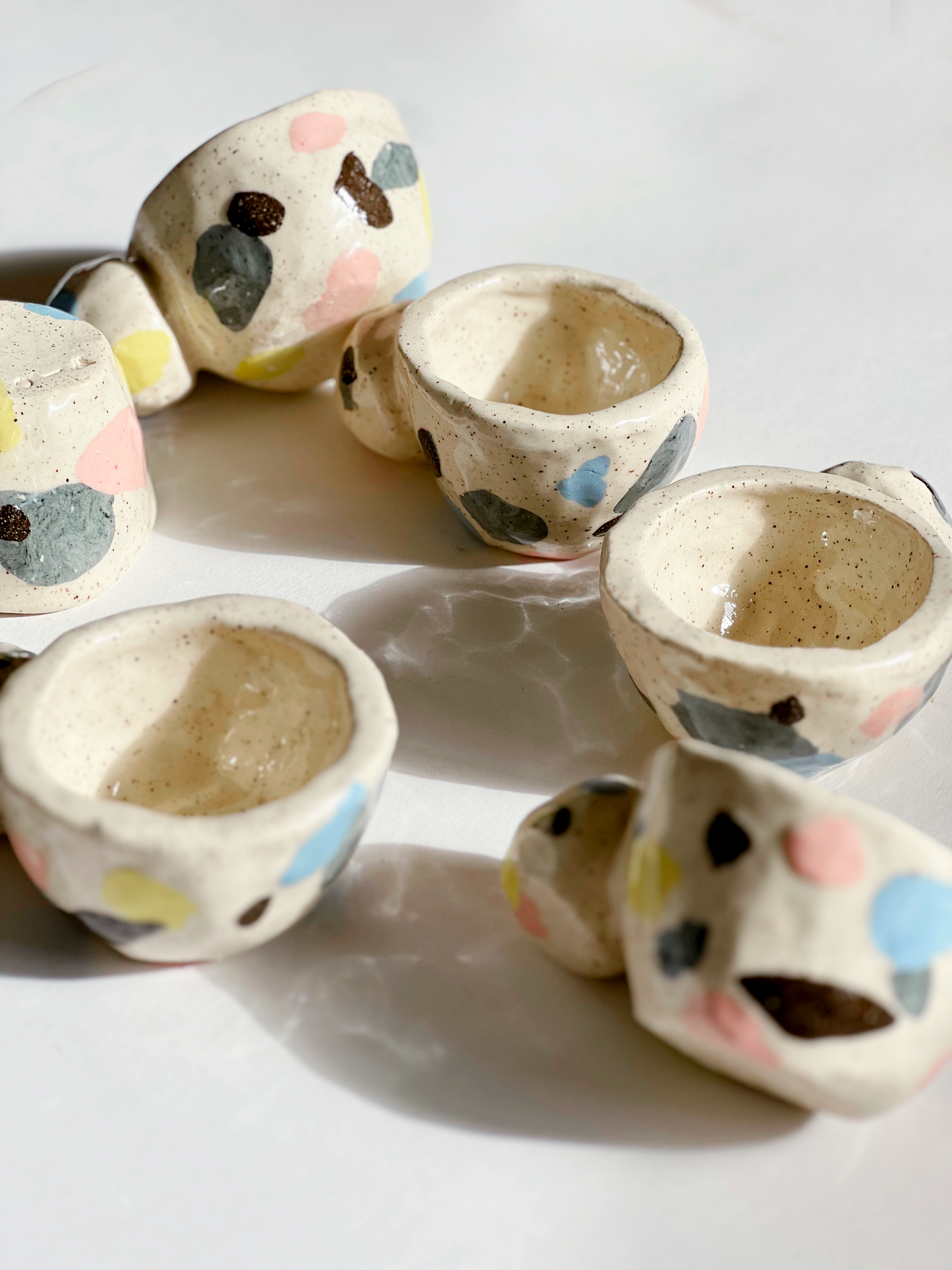Handbuilt Fragments of a Dream Cups