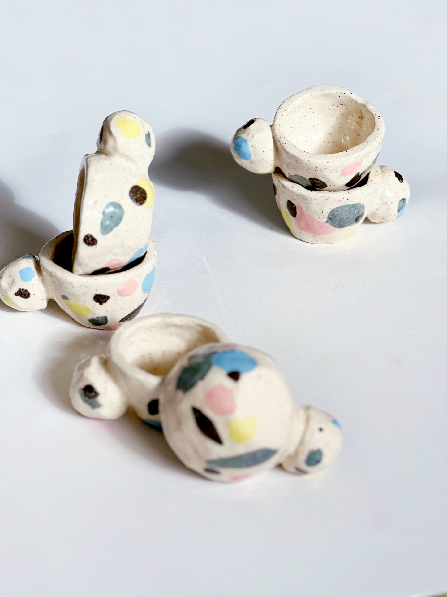 Handbuilt Fragments of a Dream Cups