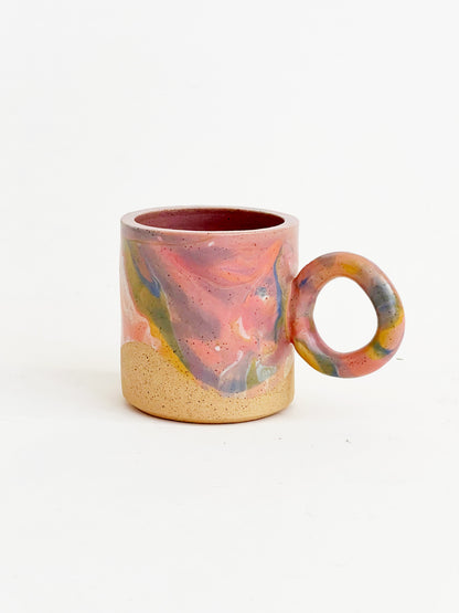 Cosmic! Marble 10oz Hand-painted and Handmade ceramics mug and plate