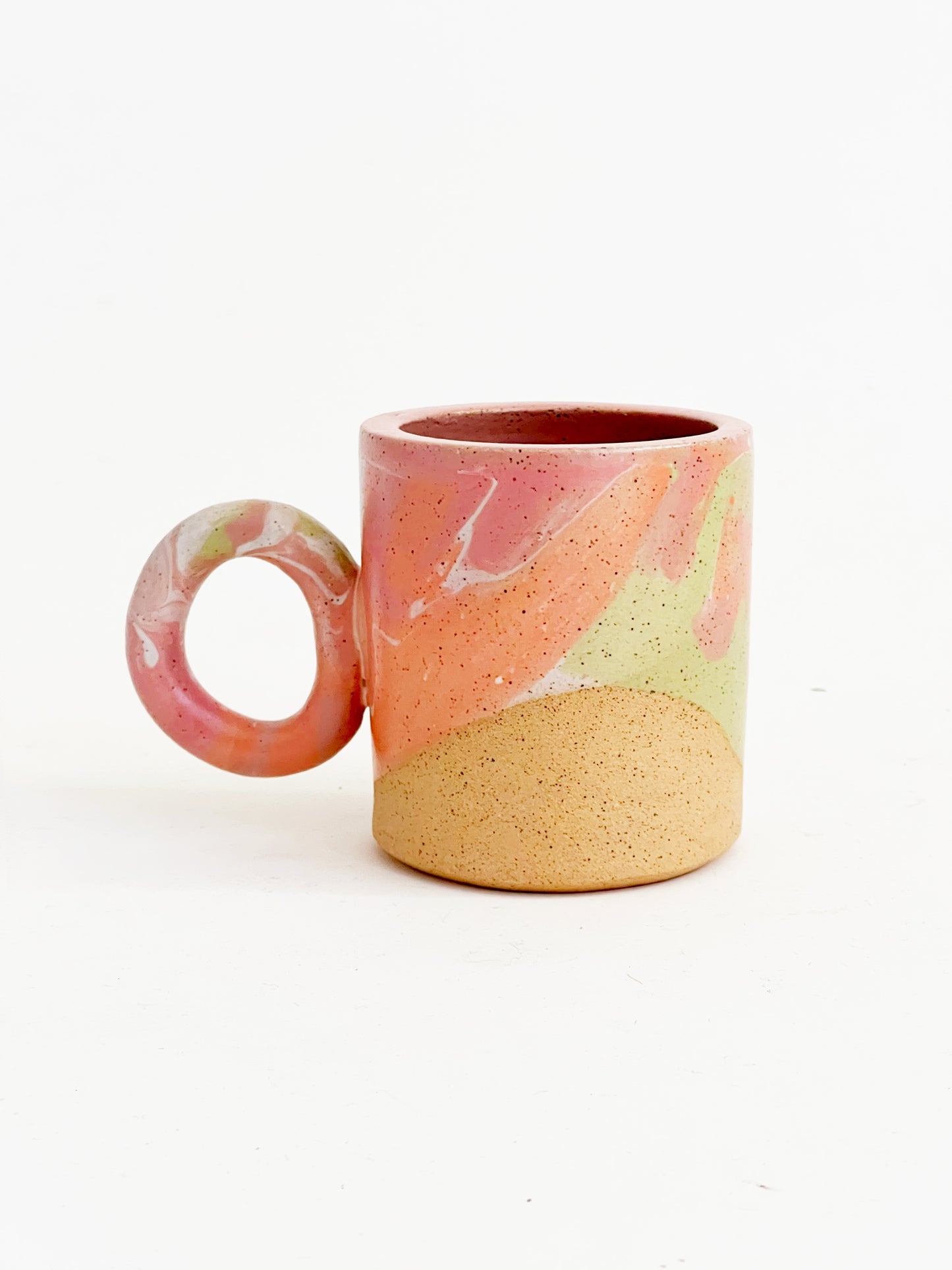 Cosmic! Marble 10oz Hand-painted and Handmade ceramics mug and plate