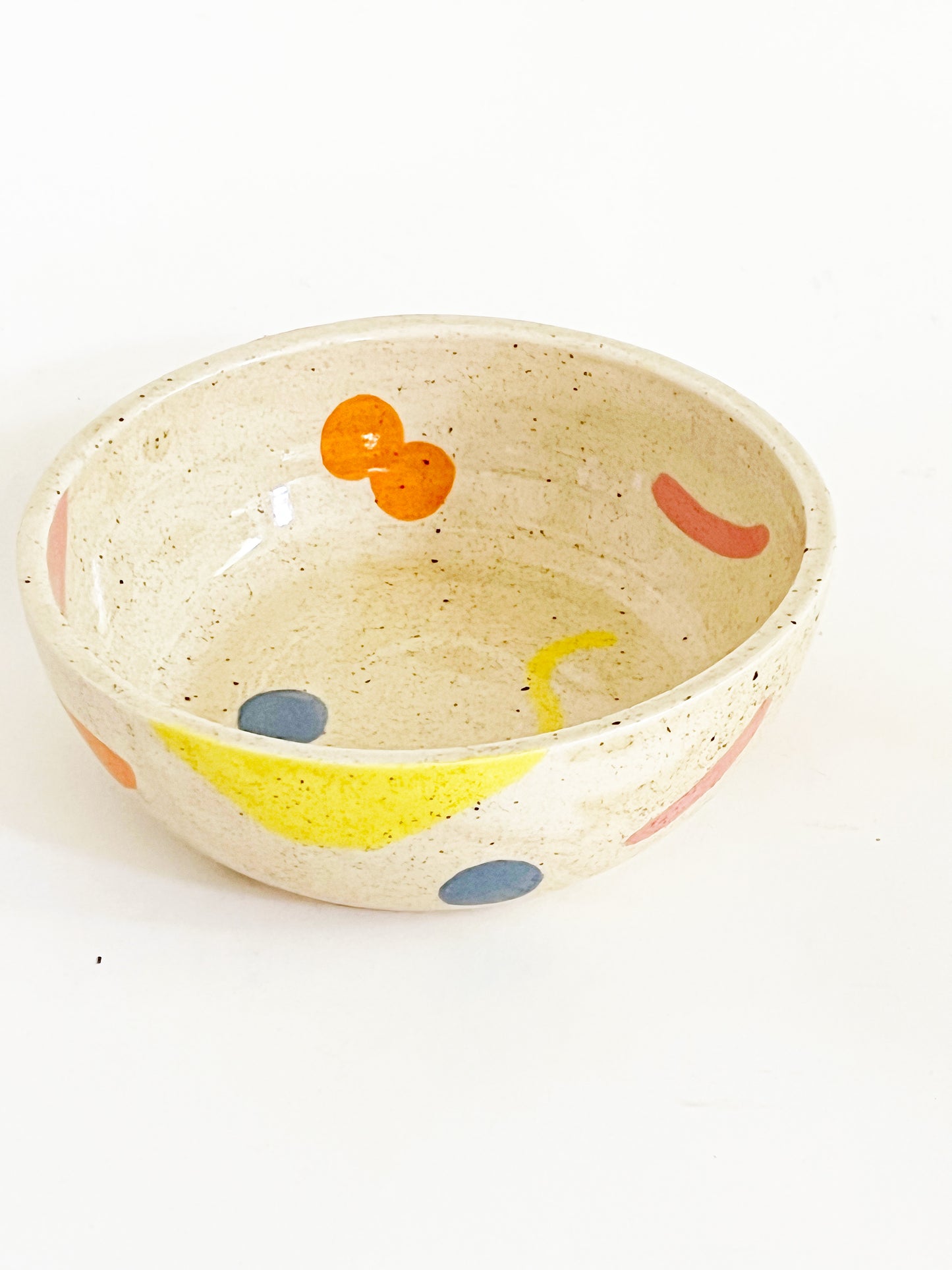 Hand-Painted Shallow Bowl and Plate