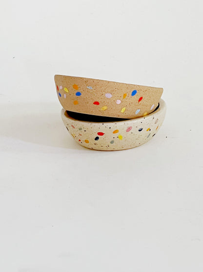 Hand-Painted Shallow Bowl and Plate