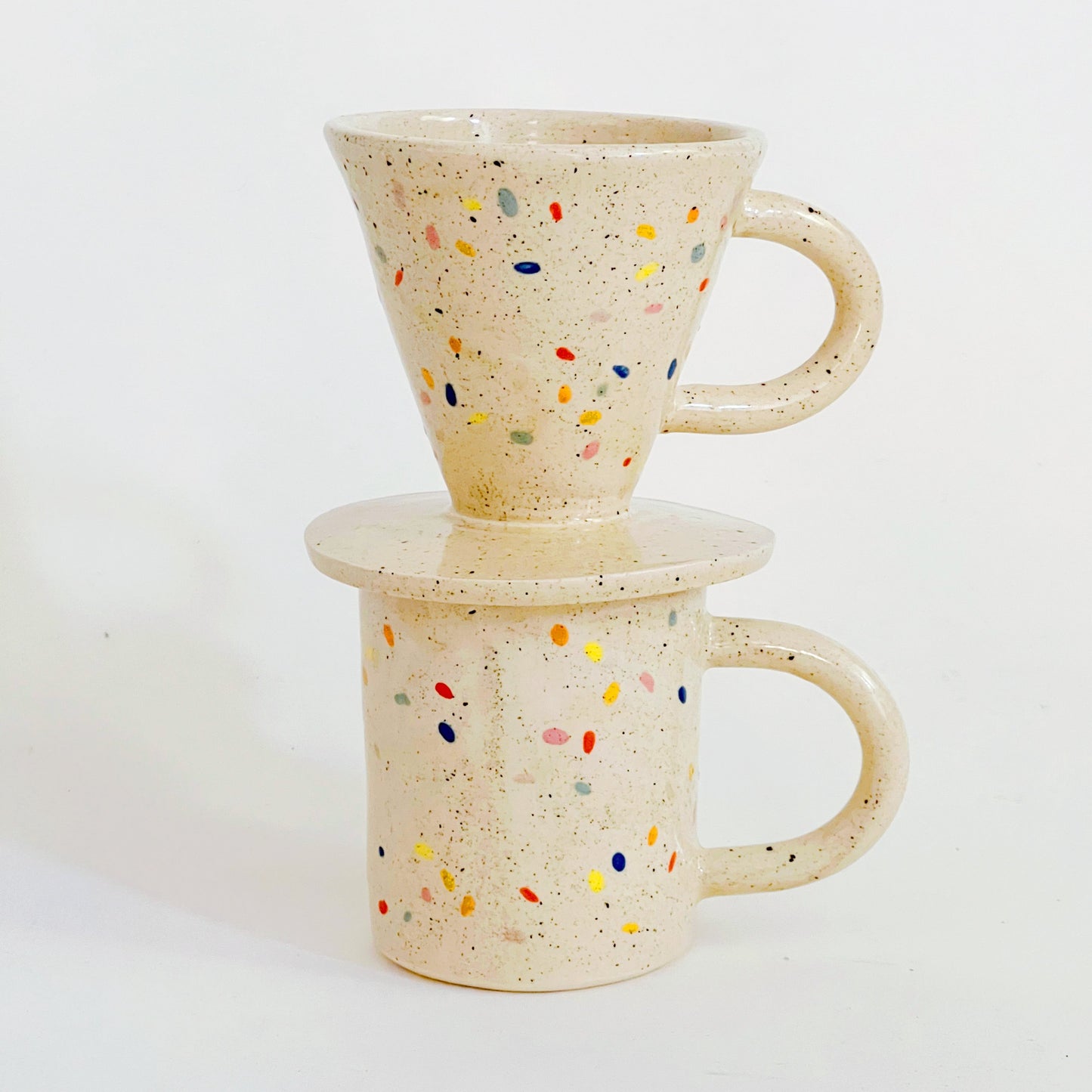 Double Sprinkles Handmade and Hand painted Ceramics Coffee Dripper