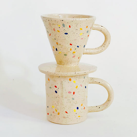 Double Sprinkles Handmade and Hand painted Ceramics Coffee Dripper