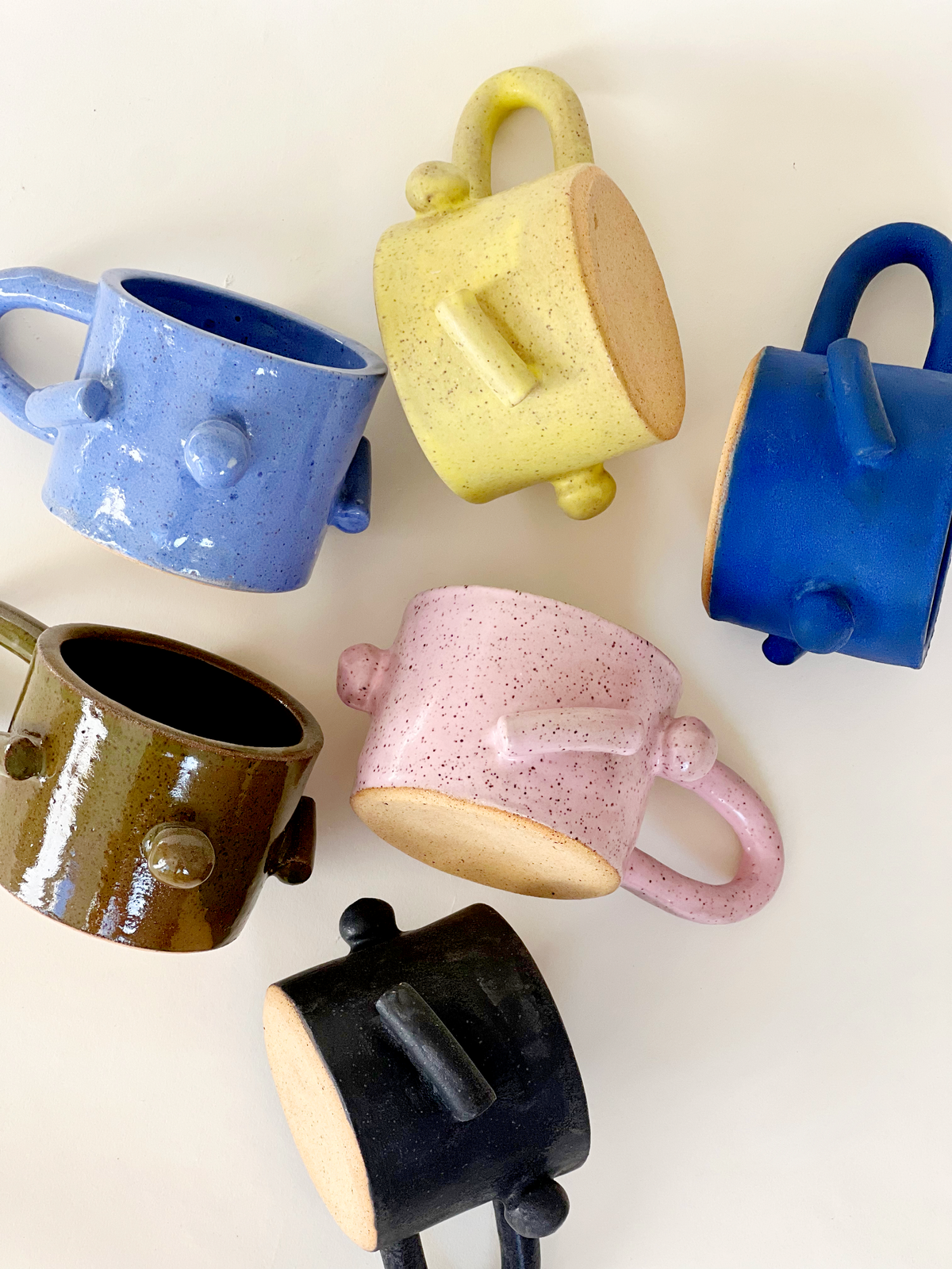 Wide Shapes in colors  Handmade Mug