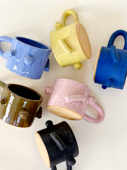 Wide Shapes in colors  Handmade Mug