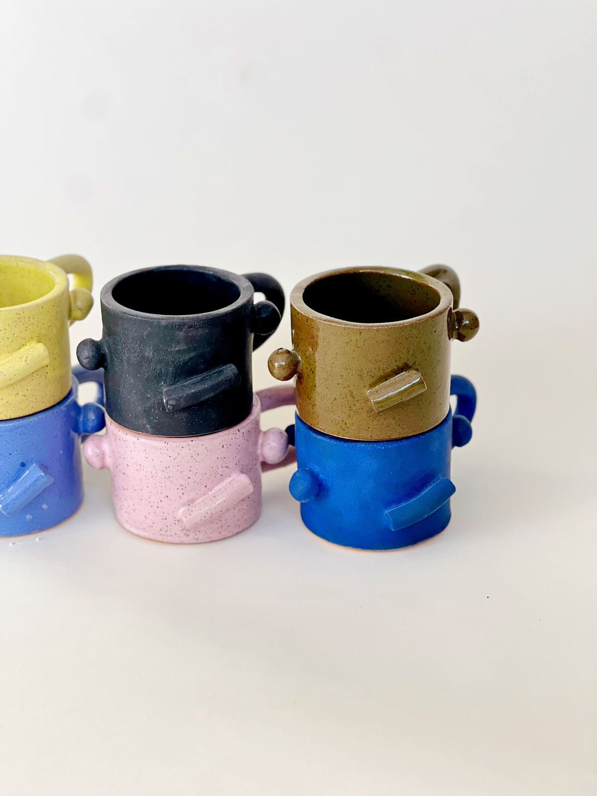Wide Shapes in colors  Handmade Mug