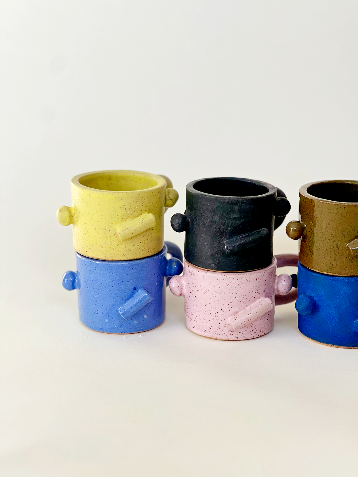 Wide Shapes in colors  Handmade Mug