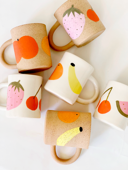 Large Fruits Handmade Ceramic Mug