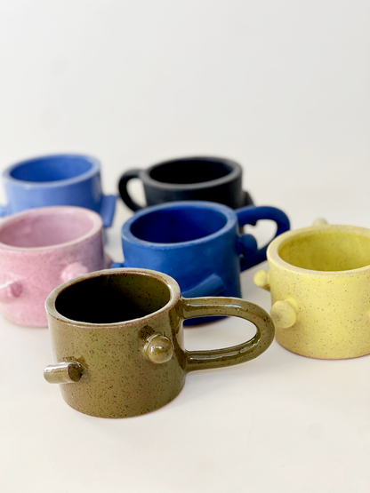 Wide Shapes in colors  Handmade Mug