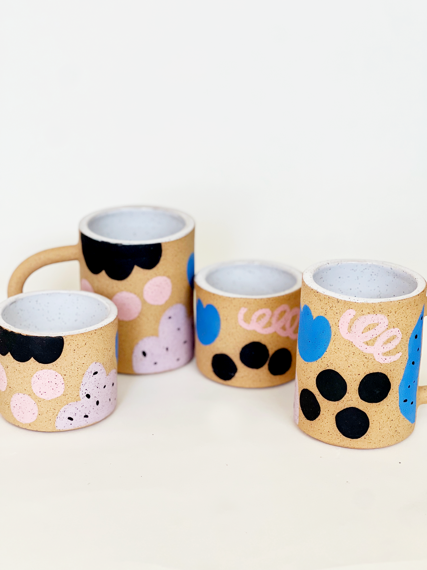 Tropical Collage Handmade and Hand painted Ceramics Mug (Large and Small)