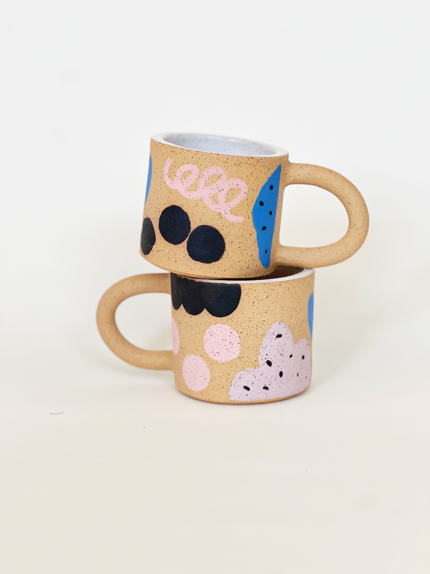 Tropical Collage Handmade and Hand painted Ceramics Mug (Large and Small)