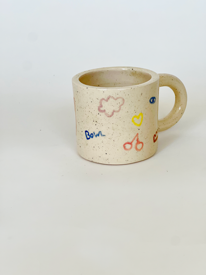 Small Bowl and Friends Handmade and Handpainted Ceramics Mug