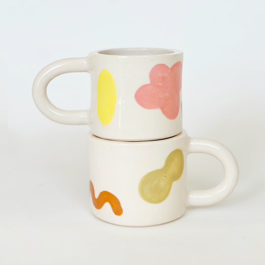 Small Dreamy Landscape Handmade and Handpainted Ceramics Mug