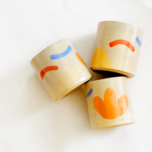 Bright Desert Hand Painted Sand Cup