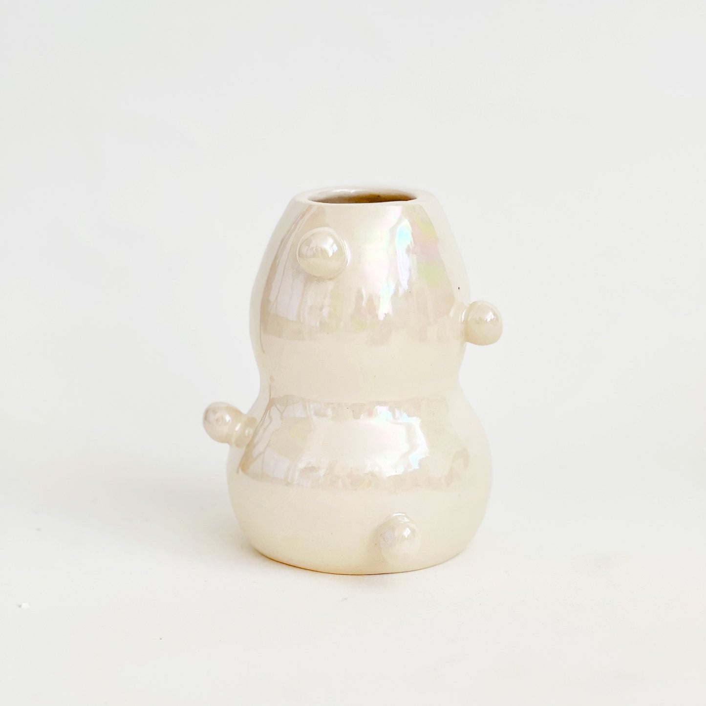 Bubble In pearlescent Handmade Ceramic Vase