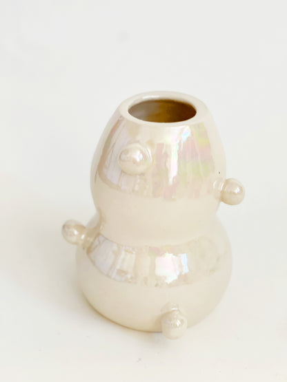 Bubble In pearlescent Handmade Ceramic Vase