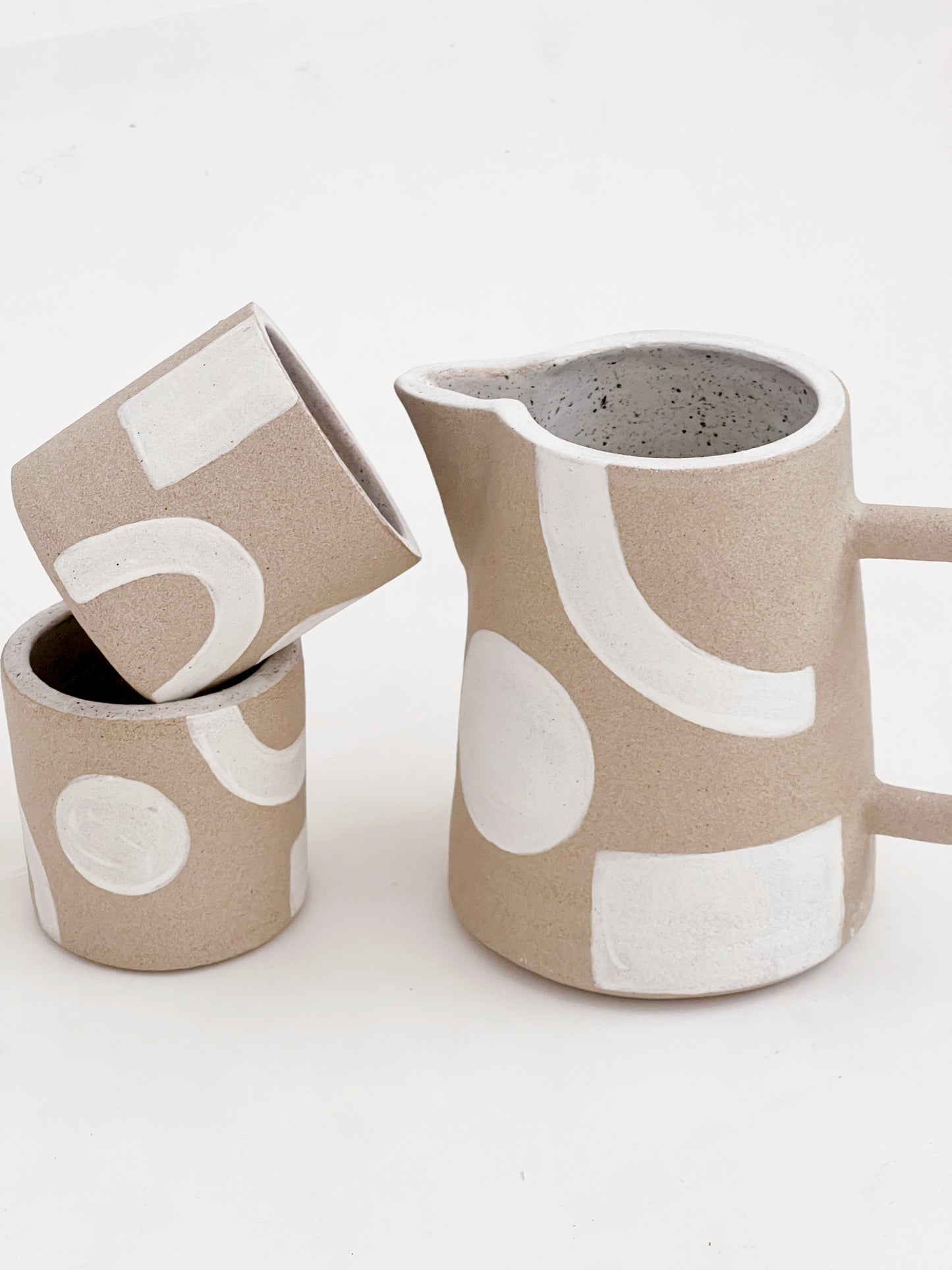 Balanced and Flow White Pitcher Set