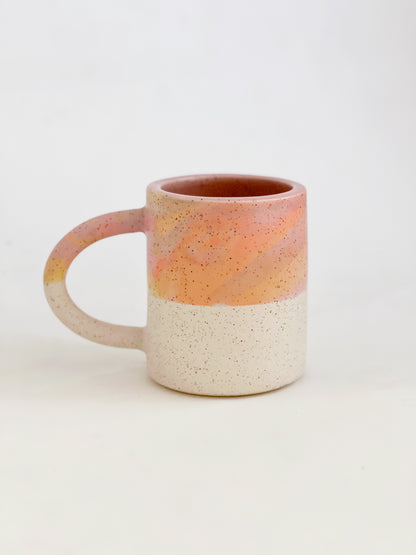 Large Marbled Speckles and White Speckles Handmade and Hand-painted Ceramics Mug