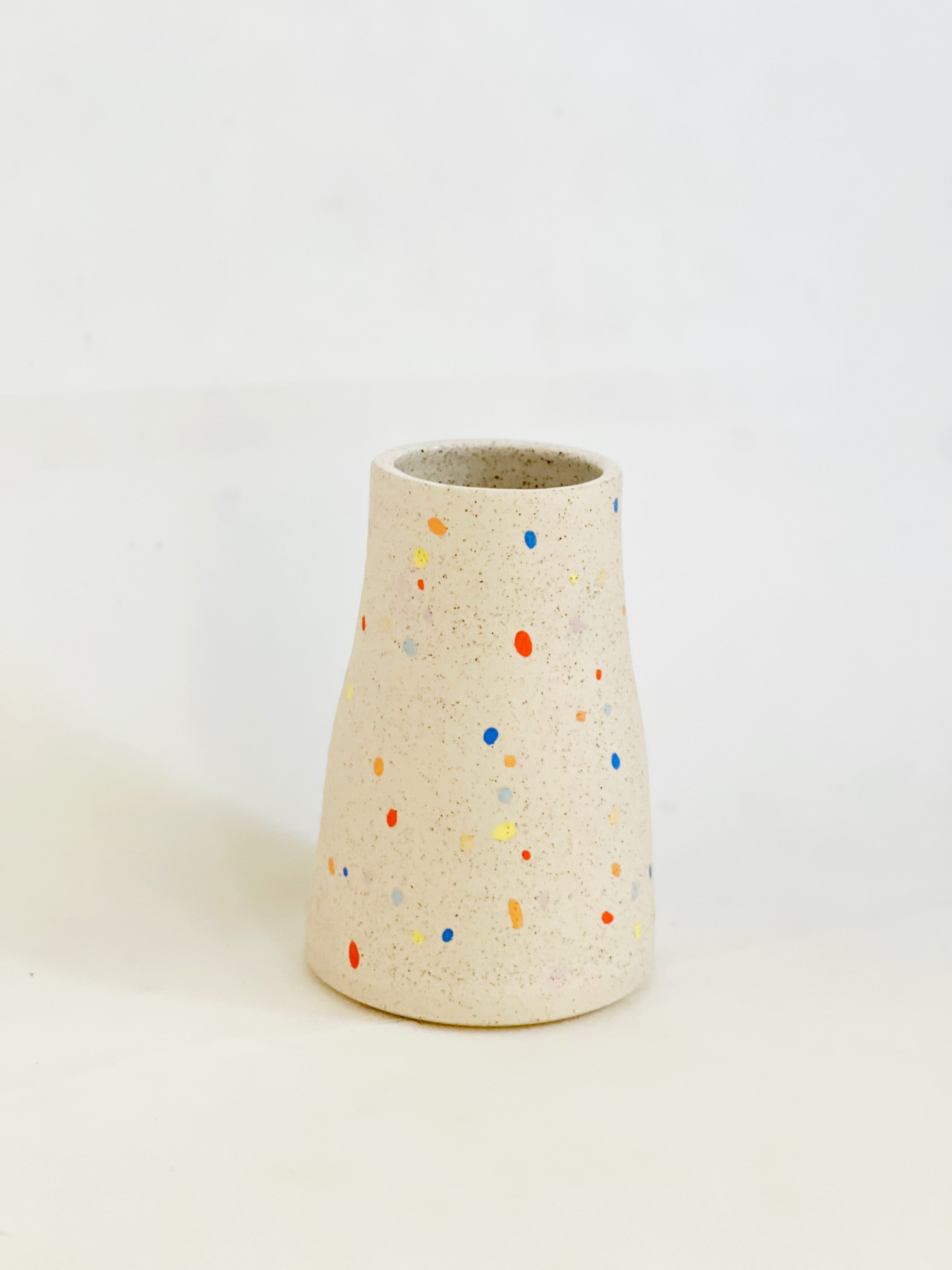 Sprinkles over White Speckles Vase