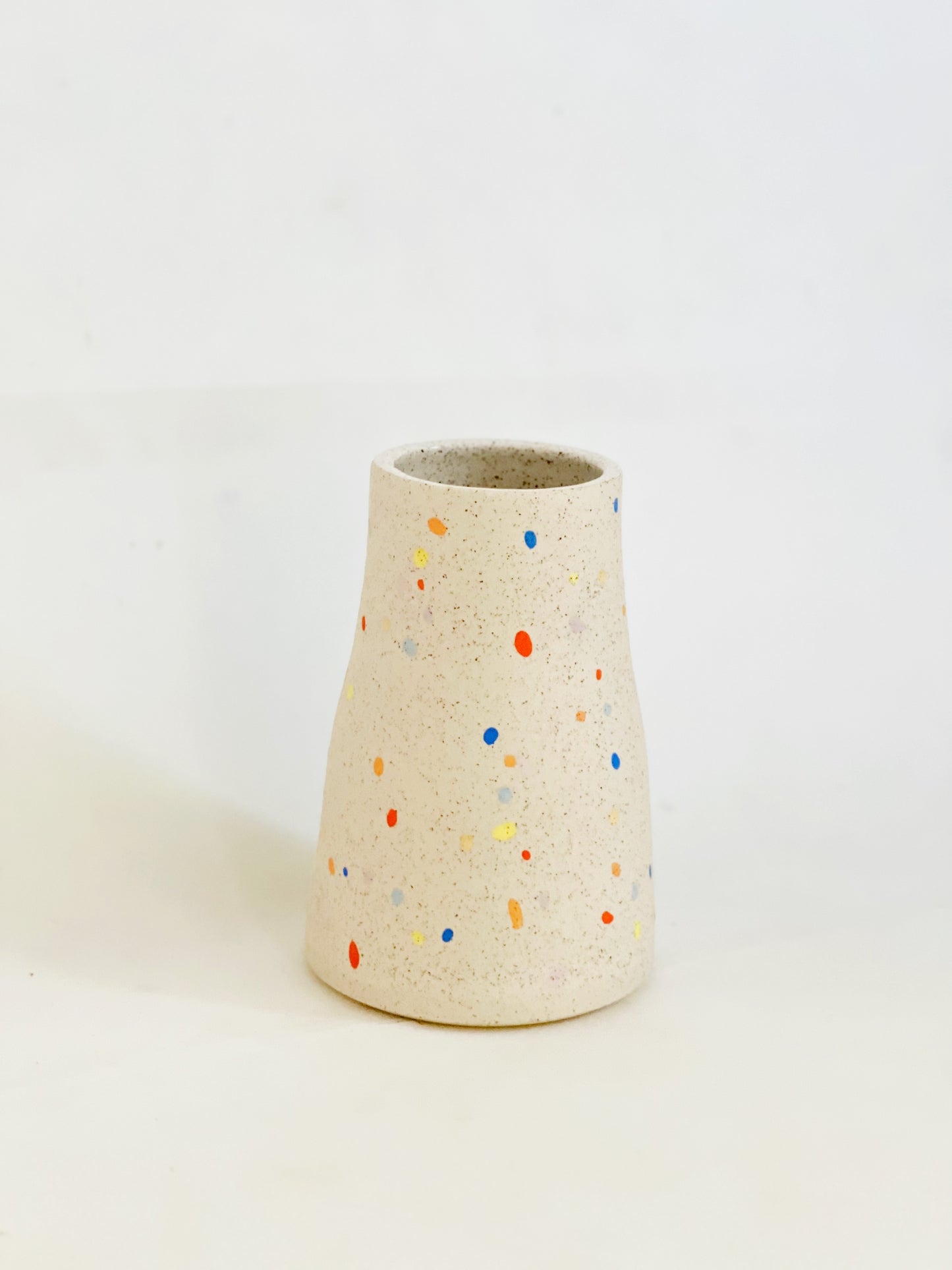 Sprinkles over White Speckles Vase