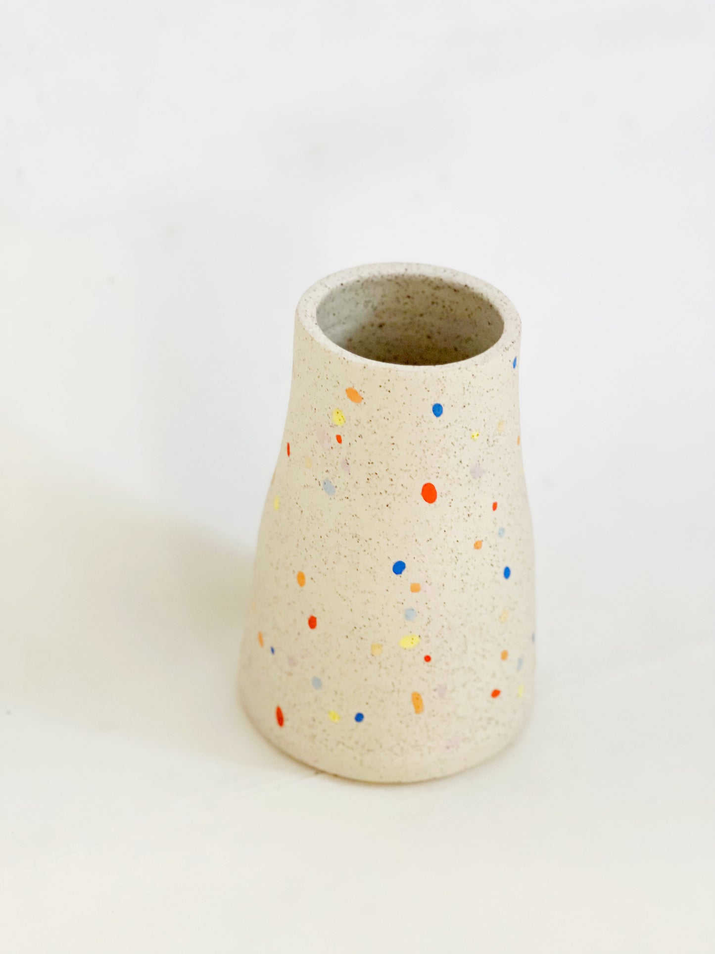 Sprinkles over White Speckles Vase