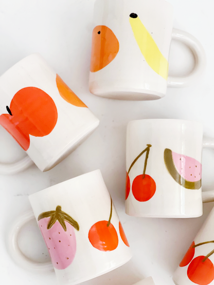 Large Fruits Handmade Ceramic Mug