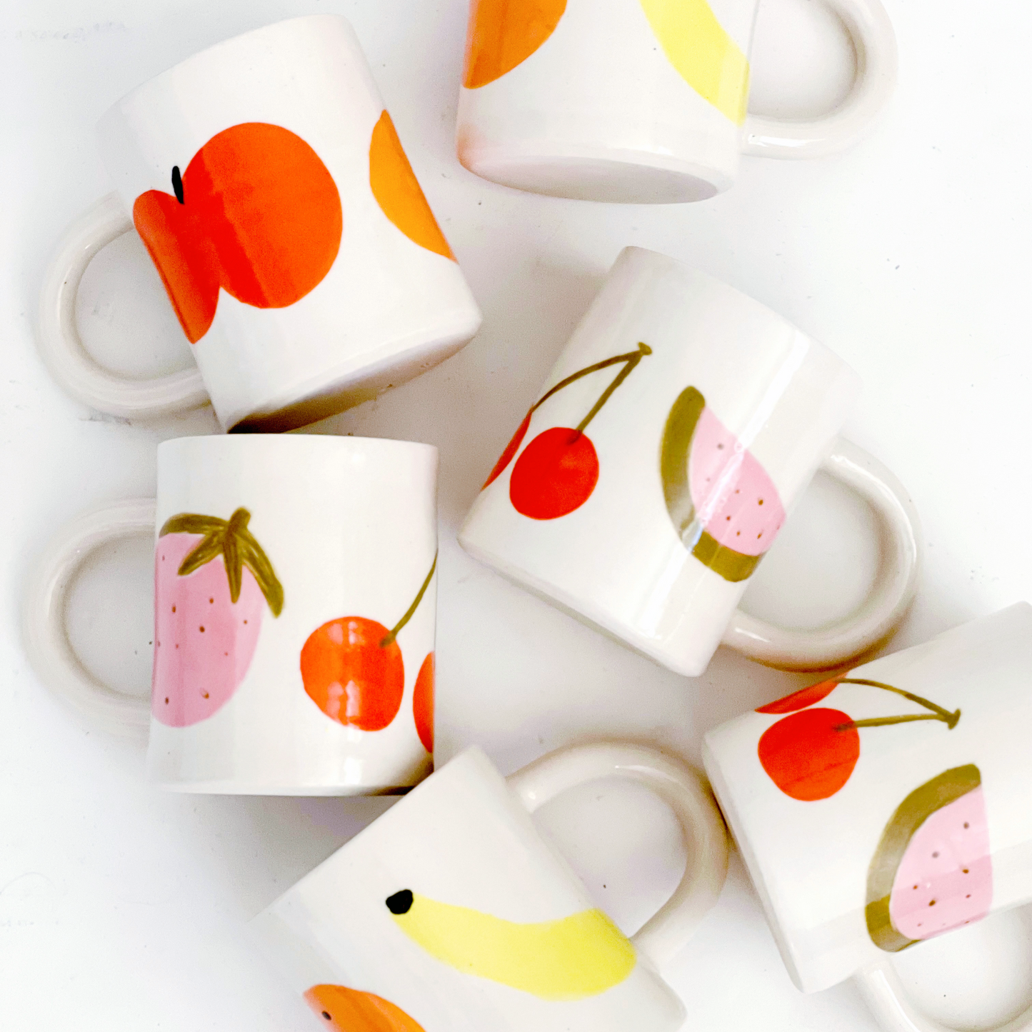 Large Fruits Handmade Ceramic Mug