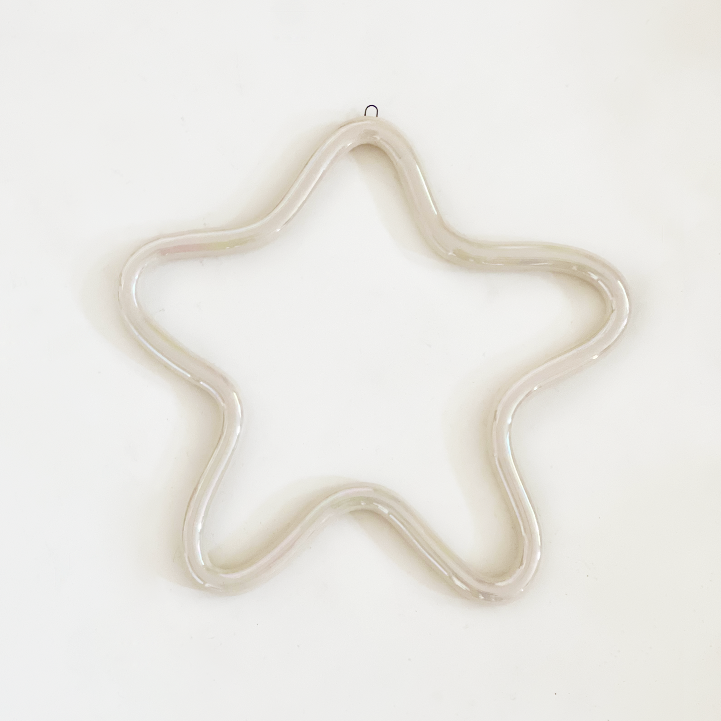 Clay Object 99 -  Star in Pearlescent Handmade Ceramics Wall Hanging