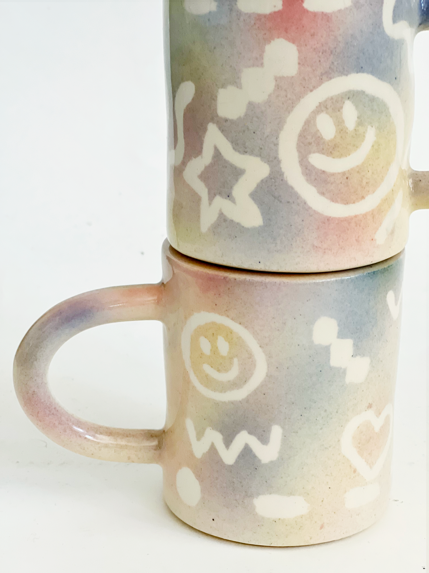 Large Happy Faces Handmade Ceramic Mug