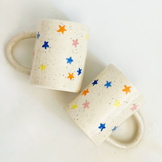 Large Stars Handmade Ceramic Mug