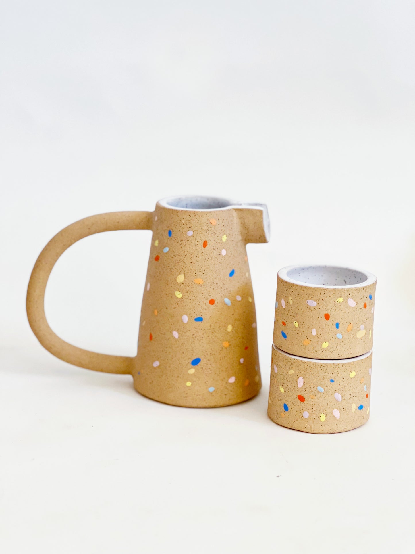 Speckles Speckled Pitcher and Cups Set