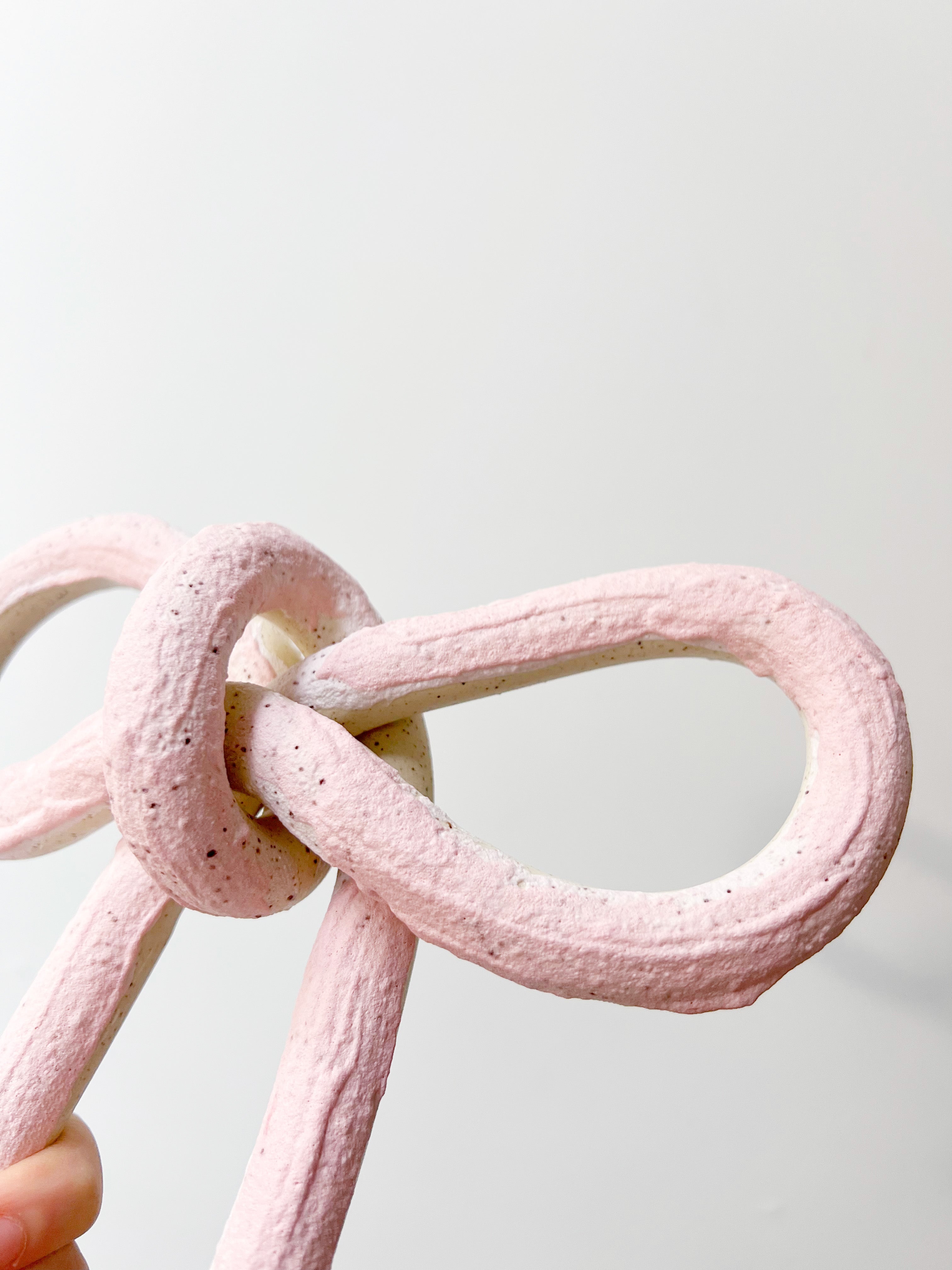 Object Copy Ceramic Project Clay Object 92 - Large Pink Bow Hand built and Hand-painted Ceramics W ...