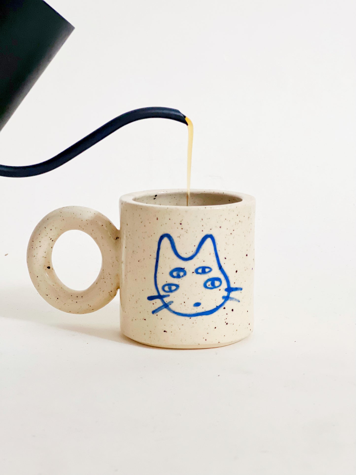 Mini Little Four Eyes Hand made and Hand-painted Ceramics Mug