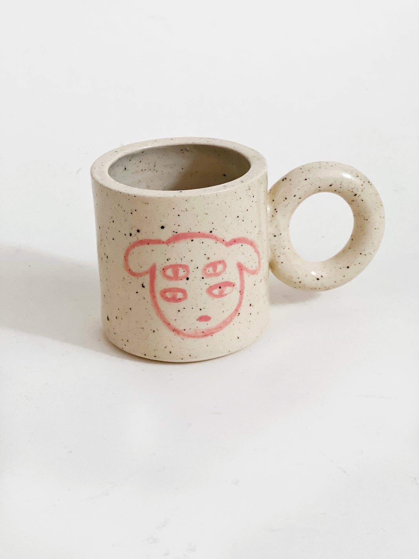 Mini Little Four Eyes Hand made and Hand-painted Ceramics Mug