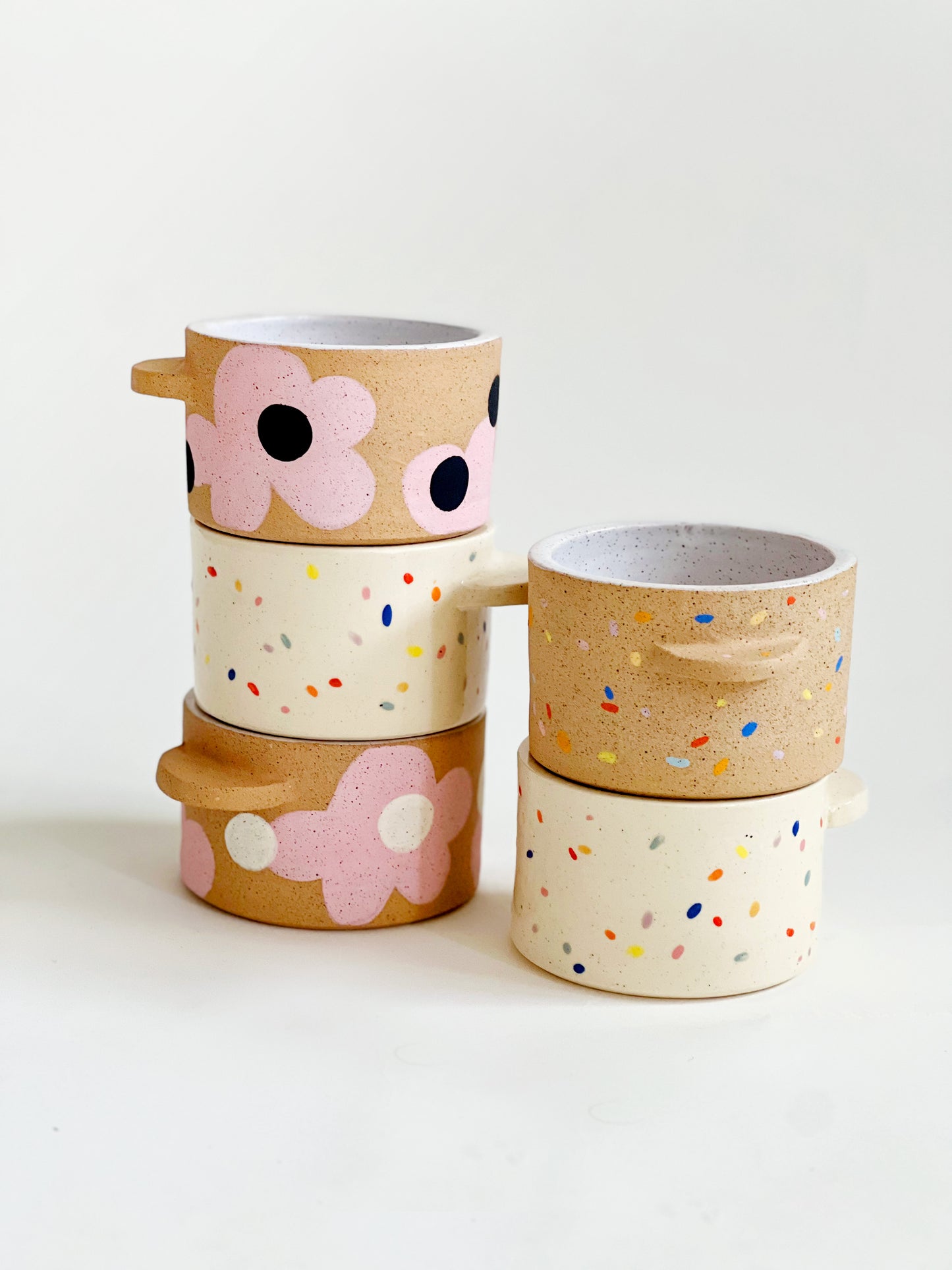 Dots over Flowers Matcha Bowl and Whisk Holder