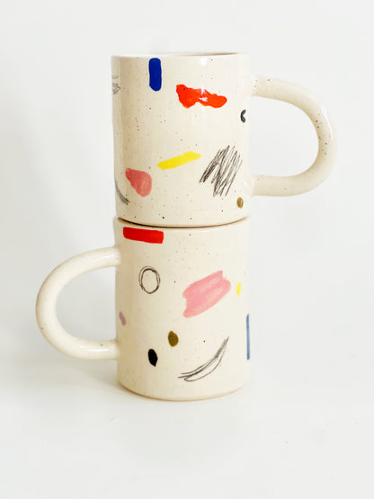 Large Quiet Dreams Handmade and Hand-painted Ceramics Mug