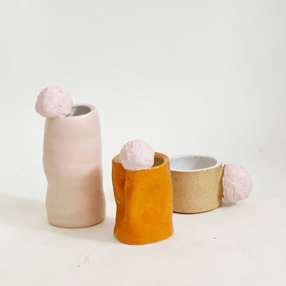 Textured and Form Handmade and Hand-painted Ceramics Mug and small Vase Collection